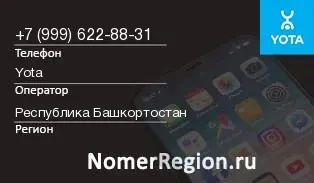 Кто звонил с 9996228831 - регион и оператор